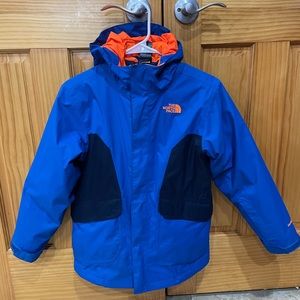 The North Face HyVent Jacket - Boys Size M (10/12) - Blue and Orange